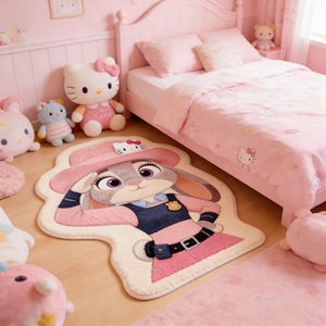 <span class=keywords><strong>Tapis</strong></span> en peluche de dessin animé de haute qualité en gros, antidérapant, lavable, en forme d'animal, pour la décoration de chambre d'enfant - Product Image 5