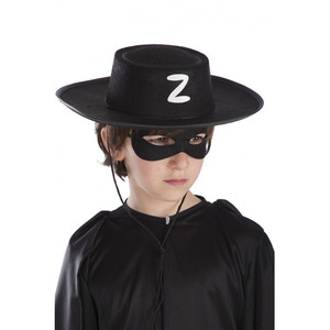 Cappello da Cavaliere in Feltro Nero per Bambini, Taglia 54 - Product Image 1