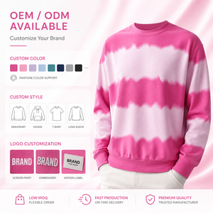 Sudadera <span class=keywords><strong>de</strong></span> Trabajo con Cuello Redondo, Tie-Dye, Manga Larga, Antibacteriana, Sin Costuras, con Degradado <span class=keywords><strong>de</strong></span> Color Sólido, para Minoristas y Cafeterías - Product Image 2