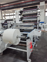 Imprimante flexo entièrement automatique 4 6 couleurs pour gobelets en papier Machine d'impression flexographique vierge à manchon en carton enduit PE