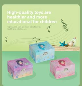 Boîte à musique sirène bleue personnalisée Yiyu avec son clair, <span class=keywords><strong>chansons</strong></span> personnalisées, figurine, papier écologique, cadeau de <span class=keywords><strong>la</strong></span> Saint-Valentin - Product Image 4