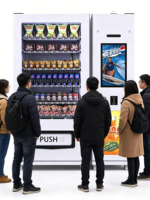 Distributeur automatique de snacks et de boissons à écran tactile, sans personnel, en libre-service, pour plusieurs situations