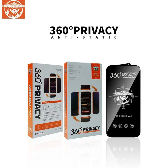 New 9H Full Coverage 360 Anti Spy Tempered Glass Screen Protector for iPhone 17 16 PRO MAX Anti Static Anti Shock Privacy Film