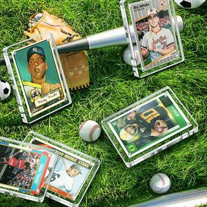 3x4 inch uv-kháng Acrylic Bóng Chày Máy tính để bàn tường tủ lạnh hình ảnh từ thể thao kinh doanh thẻ hiển thị khung thẻ khung - Product Image 1