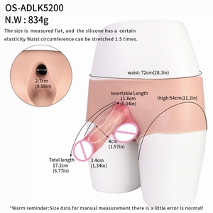 ORALSX Ultra-realistic Hollow Penis <b>Dildo</b> Pants Strap-on Sex <b>Dildo</b> Pants Lesbian Elastic Silicone Male Penis Sleeve Adult Toys - Product Image 2