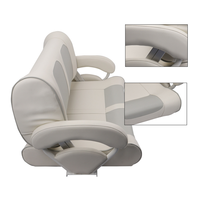 Siège de bateau en PU et aluminium, sièges souples, siège double type banc, personnalisable, résistant à l'eau, anti-UV, pliable, pour marine et camping-car