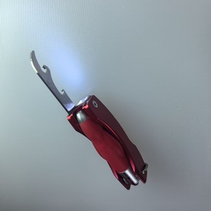 <strong>Multi</strong> <strong>Functional</strong> <strong>4</strong> <strong>in</strong> <strong>1</strong> Sports Plastic Keychain Easy to Carry Bottle Opener LED Light Ballpoint <strong>Pen</strong> with Knife - Product Image 1