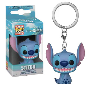Juego de llaveros de figura de Stitch de gran venta con postura sentada, colgante de PVC tejido, regalo - Product Image 6