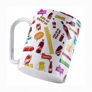 Taza de Viaje Promocional de 10 oz con Asa de Mosquetón, Doble Pared de EVA, Multifuncional, Impresa con Serigrafía - Product Image 3
