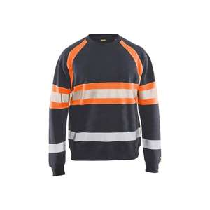 BLAKLADER - 335911589653L Suéter Hi-Vis Gris medio/Naranja-EAN 7330509815229 ROPA DE TRABAJO DE LA HI-VIS - Product Image 1
