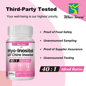 Cápsulas de inositol formuladas por nutricionista para el Bienestar hormonal y fetal Ganó premio de pureza Myo Inositol en polvo Suplemento nutricional - Product Image 3