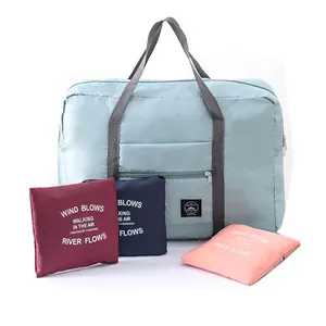Cheap Durable Waterproof Nylon Folding Storage Travel Bag Foldable Luggage Duffel Bag