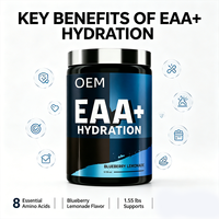 OEM EAA+ Bubuk Hidrasi Rasa Lemonade Blueberry 8 Asam Amino Esensial Elektrolit untuk Setelah Berolahraga Wanita Hamil