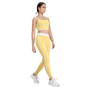 Ensemble de vêtements de sport personnalisés en usine, vente chaude, tenue de gym, soutien-gorge de sport, pantalon taille haute, ensemble de fitness et yoga pour femmes - Product Image 1