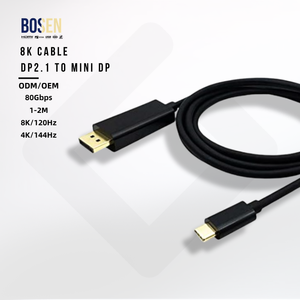 Câble DP 2.1 vers USB 4-C 8K@120Hz 80Gbps mâle-mâle pour TV, ordinateur portable, moniteur, Mac, PC, projecteur - Product Image 2