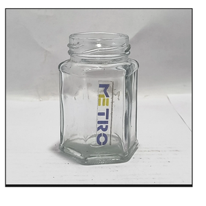 Pot en verre hexagonal de qualité supérieure de 45 ml, couvercle hermétique, récipient de stockage pour miel, confiture, épices, pour la maison et la cuisine - Product Image 1