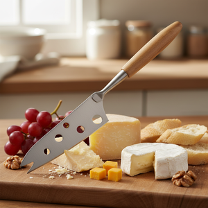 Coltello per formaggio con linea Sybaris con lama a 2 punte in acciaio inossidabile per uso domestico e cucina - Product Image 3