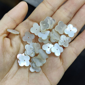 Natural White Shell Gemstones one Hole Four Leaf Clover Jewelry Mother Of Pearl Shell Loose <b>Beads</b> for Jewelry Making - Product Image 5