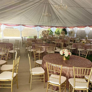 Modern Metal napolyon sandalyeler Tiffany <span class=keywords><strong>Chivari</strong></span> otel ziyafet sandalye ile koltuk minderi - Product Image 4