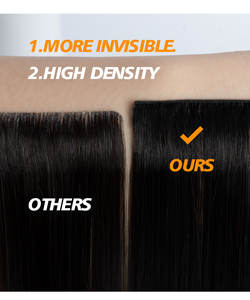 Extensiones de Cabello Adhesivas Invisibles de Lujo, Doble Trama, Alto Volumen, Inyección Sin Costuras, Cabello Virgen con Trama de Piel - Product Image 6