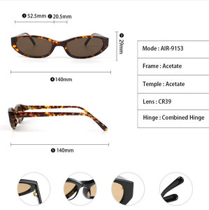 Sifier Fashion Style Y2K <strong>Retro</strong> Cat Eye UV400 <strong>Sunglasses</strong> for Women and Men Custom Logo Luxury Designer Glasses Tortoise Acetate - Product Image 2