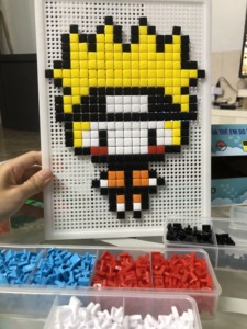 1400+ Pieces Creative Pixel Mosaic Pegboard Puzzle <b>Educational</b> <b>Toy</b> Building Blocks Early Learning HALO OEM ODM - Product Image 4