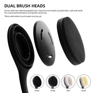 Ce đánh dấu RoHS compliant biểu tượng tùy chỉnh tẩy tế bào chết hình bát giác Silicone vòi hoa sen cơ thể bàn chải trở lại Scrubber người đàn ông 1000PCS moq đơn giản - Product Image 3