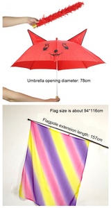Accessoires de magie plumeau fleur changement irrégulier parapluie drapeau décolorer tours étape inattendue - Product Image 3