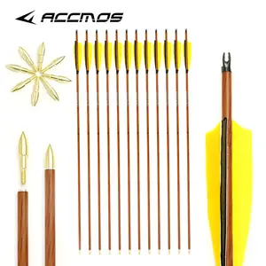 Customized supplier wholesale price various type wood skin carbon arrow bow and arrow