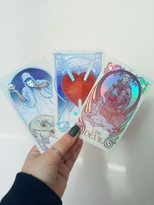 Custom Holographic Laser-Finish Oracle <strong>Deck</strong> with Silver Holo Edge Printing Paper Material for Parties &amp; Gifts - Product Image 1