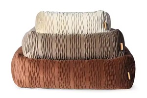 Custom New <b>Pet</b> Bed Wholesale Price Custom Luxury Pleated Texture Modern Cat Dog Bed with Anti Slip Botton - Product Image 4