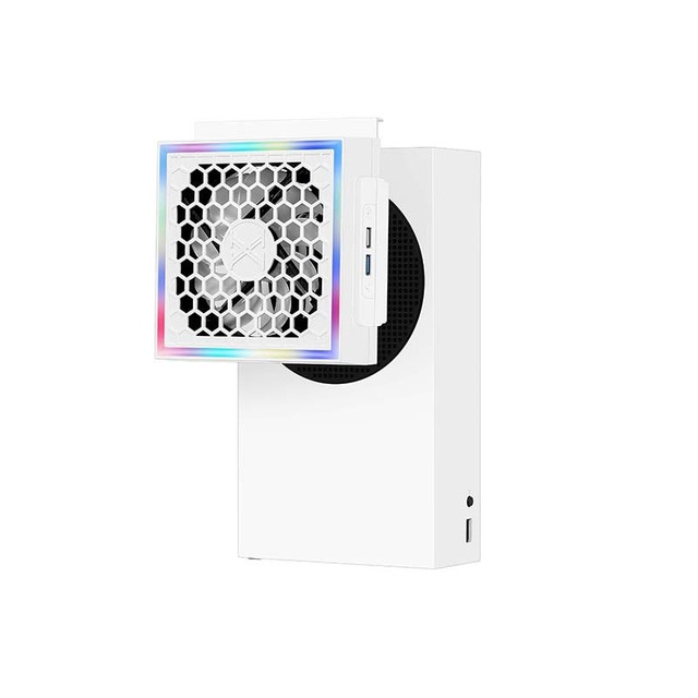 OEM for Series S Console Side-Mounted  RGB Cooling Fan Plastic Black and White Custom Logo in Stock
