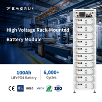 Batterie solaire LFP flexible et réglable de marque FENGRUI, haute tension, IP20, plus de 6000 cycles, montée sur rack, avec garantie de 10 ans