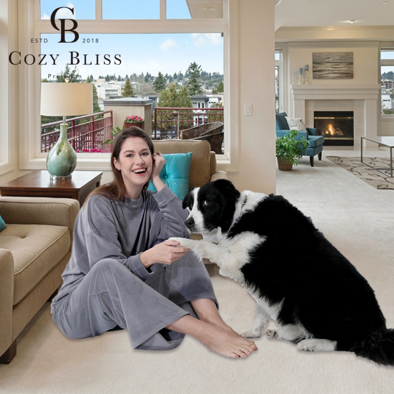 Уютная велюровая одежда Bliss в рубчик, Повседневный женский комбинезон, Женская Спортивная одежда для отдыха, одежда для отдыха