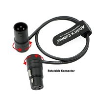 Cable XLR de 3 Pines Macho a Hembra de Bajo Perfil Giratorio de Alvin's Cables, Conector Original, Cable de Audio Balanceado para Micrófono con Revestimiento de TPE