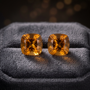 Cuarzo Dorado Natural 10x10mm, Corte Cuadrado Cóncavo, Piedras Preciosas Sueltas, Certificado Gopika, Precio al por Mayor, Lote de Gemas de Cuarzo Dorado 10x10mm - Product Image 2