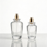 Flacon de parfum en verre transparent 50ml 100ml avec bouchon tête de dragon cheval doré, pulvérisateur à pompe, sérigraphie modèle 104O Chine