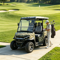 Voiturette de golf 4 places 72V Lithium certifiée DOT, couleur de carrosserie personnalisable, coffre arrière ajouré, rangement supplémentaire, voiturette de golf américaine