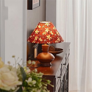 Thiết kế mới sang trọng khách sạn phòng khách đèn bàn trong nhà gỗ trang trí đèn bàn với vải bóng râm - Product Image 3