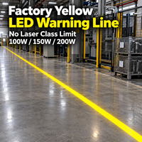 Projecteur linéaire LED jaune multi-puissance 100W 150W 200W à faisceau réglable pour avertissement de sécurité de zone industrielle et d'entrepôt