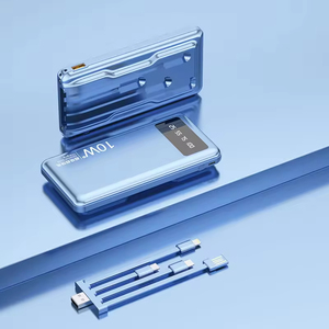 <span class=keywords><strong>Batterie</strong></span> <span class=keywords><strong>externe</strong></span> ultra-fine 10000 mAh, double prise USB, 4 câbles intégrés, chargeurs ABS PVC <span class=keywords><strong>pour</strong></span> téléphone portable - Product Image 3