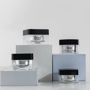 Kemasan kustom akrilik kosmetik body cream jar frosted body butter wadah kemasan untuk kosmetik