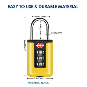 Cadenas à clé étanche pour extérieur, en ABS robuste, pour le camping, les sacs à dos, les valises, les boîtes de rangement et les armoires - Product Image 3