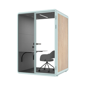 Modern <b>Soundproof</b> Office Pod Single Person Acoustic Privacy Booth for Quiet Work and Calls Movable and Quick Install - Product Image 4