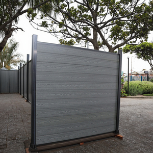 Bộ hàng rào composite WPC chất lượng cao, tấm hàng rào gỗ nhựa đồng đùn cho sân vườn, dễ lắp đặt, cột nhôm cho hồ ngựa - Product Image 1