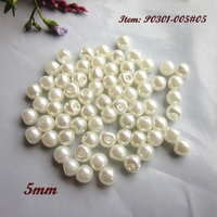 Boutons en plastique ABS mini de 5 mm, 6 mm, 7 mm, à trou latéral, avec tige plaquée et maille, pour vêtements de poupées, BJD, artisanat DIY, couture à la main, fourniture d'usine