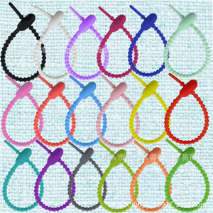 Soft Rubber Cable Tie 14X0.9Cm Self Locking Keychain Bag Charm Pendant Jewelry Accessory - Product Image 1