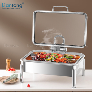 LT106-F 전기 난방 스테인레스 스틸 호텔 레스토랑 뷔페 취사 장비 9 L 푸드 워머 차핑 접시 - Product Image 5