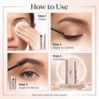 Sérum de croissance des cils à double tête au liposome et aux peptides, sans prostaglandine, Redensyl, Capixyl, rehausseur de sourcils, GMPC Clinic, OEM, marque privée