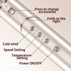 חם מכירות מקצועי מייבש שיער עם <span class=keywords><strong>8</strong></span> ב 1 מעצב שלילי יונים חם מברשת פרטית - Product Image 5